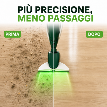 Aspirapolvere Folletto con LUCE VERDE VK 131 Rigenerato Garantito 2 Anni con Spazzola Snodabile