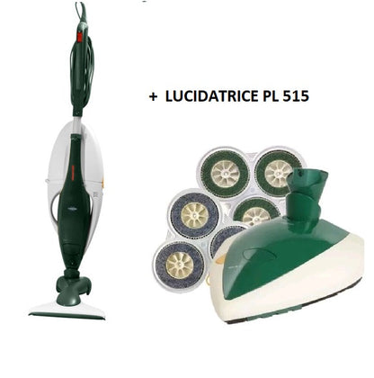 Aspirapolvere Folletto VK 131 Rigenerato Garantito 2 Anni + Lucidatrice pl 515 + Spazzola Snodabile