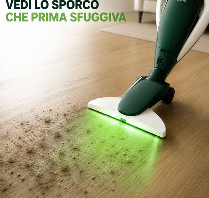 Aspirapolvere Folletto con LUCE VERDE VK 131 Rigenerato Garantito 2 Anni con Spazzola Snodabile
